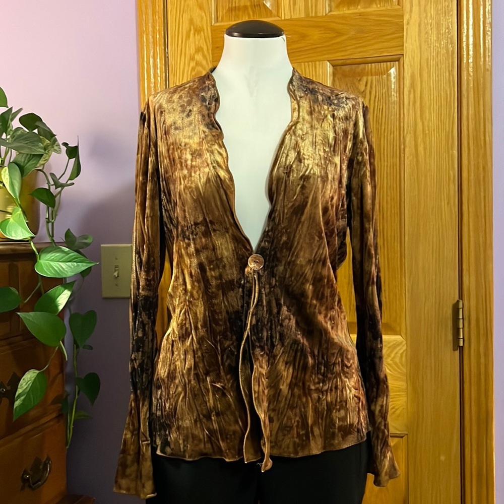 TEATRO DEI SOGNI by BEPPE BONDI 🌟 made in Italy, unique cardigan crushed velvet